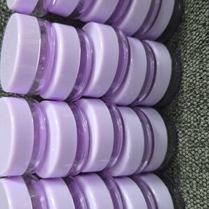 Three Gram Sample Or Cosmetic Jar Great For Cream Lotion Travel Purple Clear  25